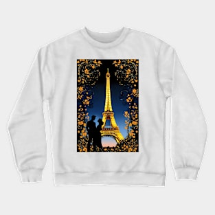 Eiffel tower lovers aesthetic art Crewneck Sweatshirt